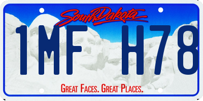 SD license plate 1MFH78
