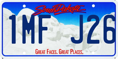 SD license plate 1MFJ26