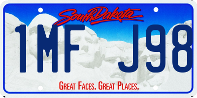 SD license plate 1MFJ98