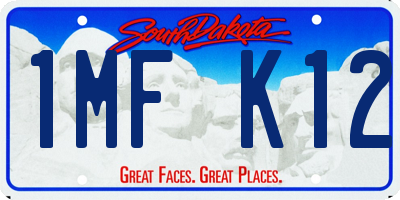 SD license plate 1MFK12