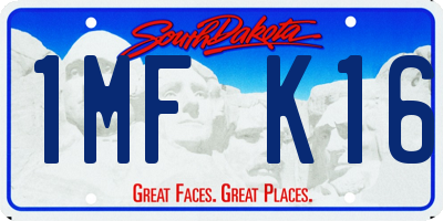 SD license plate 1MFK16