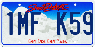 SD license plate 1MFK59