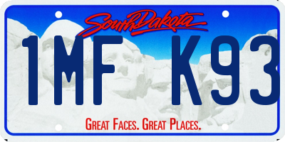 SD license plate 1MFK93