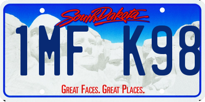 SD license plate 1MFK98