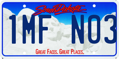 SD license plate 1MFN03