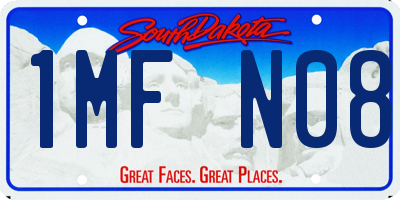 SD license plate 1MFN08