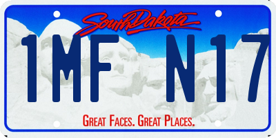 SD license plate 1MFN17