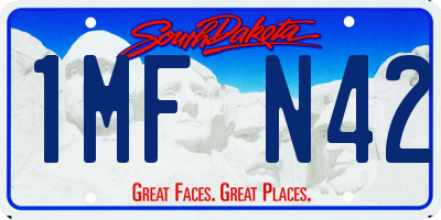 SD license plate 1MFN42