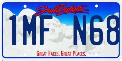 SD license plate 1MFN68