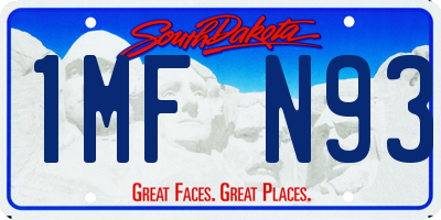 SD license plate 1MFN93