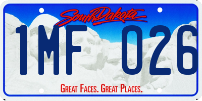SD license plate 1MFO26