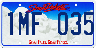 SD license plate 1MFO35