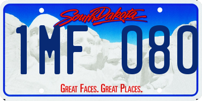 SD license plate 1MFO80
