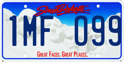SD license plate 1MFO99