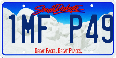 SD license plate 1MFP49