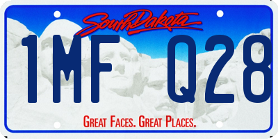 SD license plate 1MFQ28