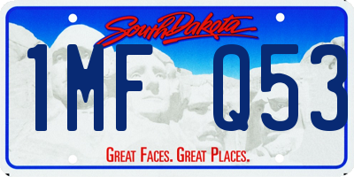 SD license plate 1MFQ53