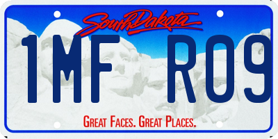 SD license plate 1MFR09