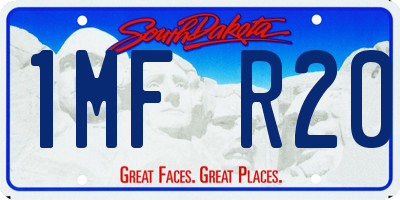 SD license plate 1MFR20
