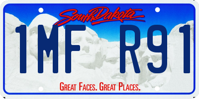 SD license plate 1MFR91