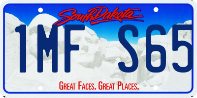 SD license plate 1MFS65