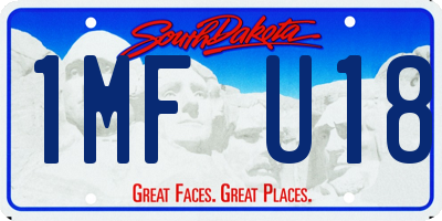 SD license plate 1MFU18