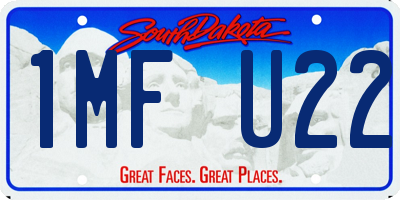 SD license plate 1MFU22