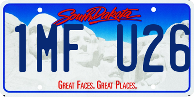 SD license plate 1MFU26