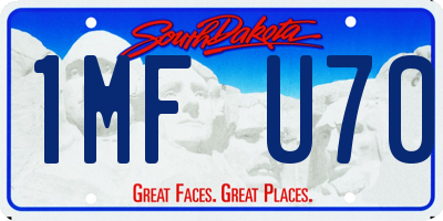 SD license plate 1MFU70