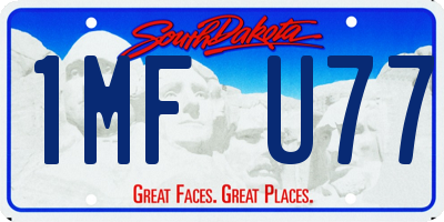 SD license plate 1MFU77