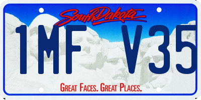 SD license plate 1MFV35