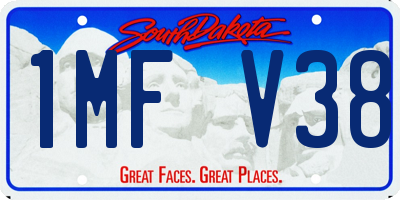 SD license plate 1MFV38