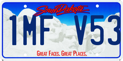 SD license plate 1MFV53