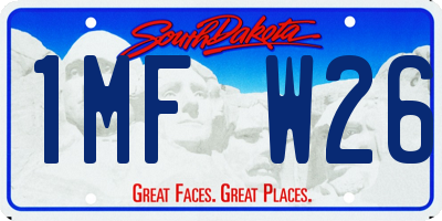 SD license plate 1MFW26