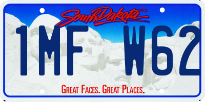 SD license plate 1MFW62