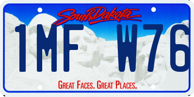 SD license plate 1MFW76