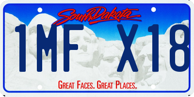 SD license plate 1MFX18