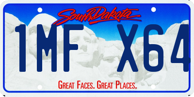 SD license plate 1MFX64