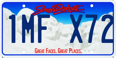SD license plate 1MFX72