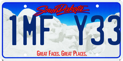 SD license plate 1MFY33
