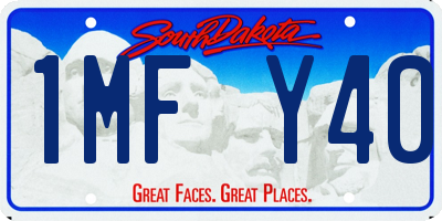 SD license plate 1MFY40