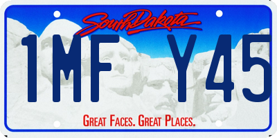 SD license plate 1MFY45
