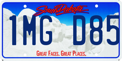 SD license plate 1MGD85