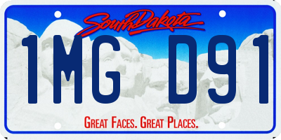 SD license plate 1MGD91