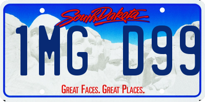 SD license plate 1MGD99