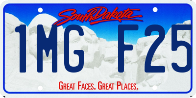 SD license plate 1MGF25