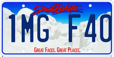 SD license plate 1MGF40