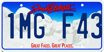 SD license plate 1MGF43