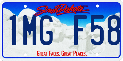 SD license plate 1MGF58
