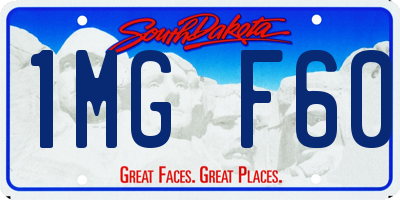 SD license plate 1MGF60